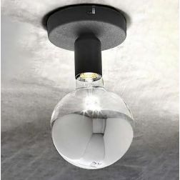 POINT PLAFONIERA APPLIQUE MODERNA IN METALLO 6 COLORI ATTACCO E27 GEA LUCE - Cristalensi Shop Online