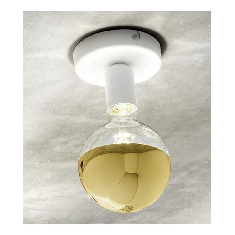 POINT PLAFONIERA APPLIQUE MODERNA IN METALLO 6 COLORI ATTACCO E27 GEA LUCE - Cristalensi Shop Online