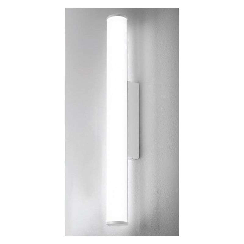 POLAR LAMPADA DA SPECCHIO IN METALLO BIANCO O CROMO IP44 LED 14W LUCE 3000K ALTEZZA CM 60 GEA LUCE - Cristalensi Shop Online