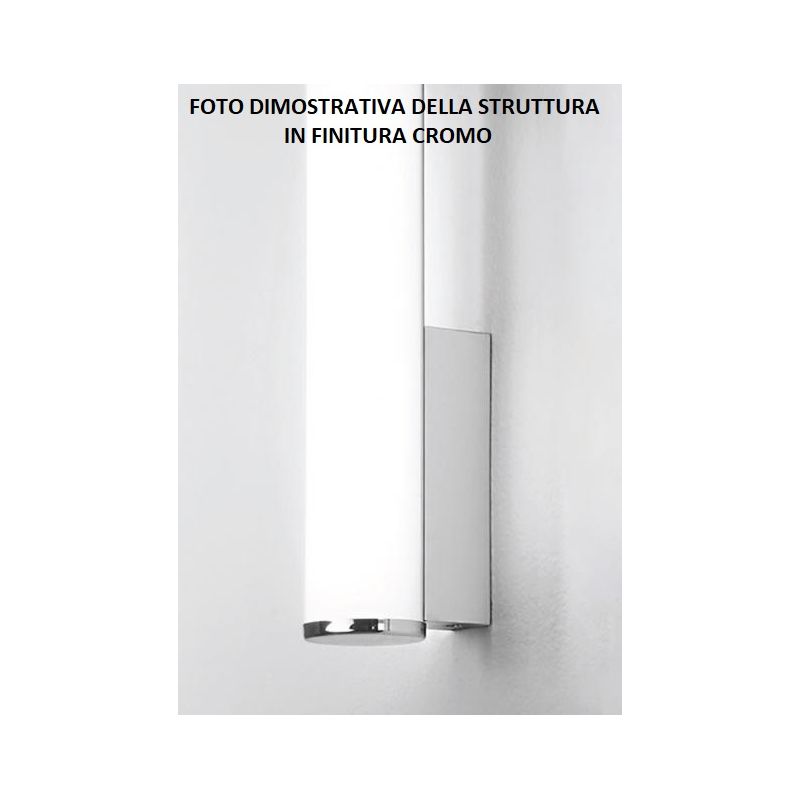 POLAR LAMPADA DA SPECCHIO IN METALLO BIANCO O CROMO IP44 LED 14W LUCE 3000K ALTEZZA CM 60 GEA LUCE - Cristalensi Shop Online