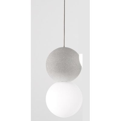 SFERA S SOSPENSIONE SINGOLA MODERNA IN VETRO CON SFERA IN CEMENTO STILE VINTAGE DELLA GEA LUCE GEA LUCE - Cristalensi Shop Onlin