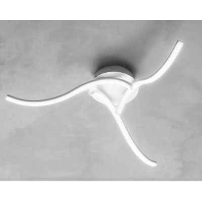 TESSA P3 PLAFONIERA SINUOSA MODERNA LED 23W LUCE 3000K O 4000K ECONOMICA GEA LUCE GEA LUCE - Cristalensi Shop Online