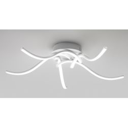 TESSA P5 PLAFONIERA SINUOSA MODERNA LED 38W LUCE 3000K O 4000K ECONOMICA GEA LUCE GEA LUCE - Cristalensi Shop Online