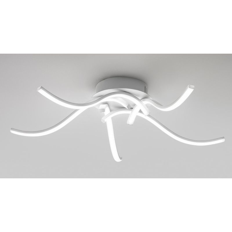 TESSA P5 PLAFONIERA SINUOSA MODERNA LED 38W LUCE 3000K O 4000K ECONOMICA GEA LUCE GEA LUCE - Cristalensi Shop Online