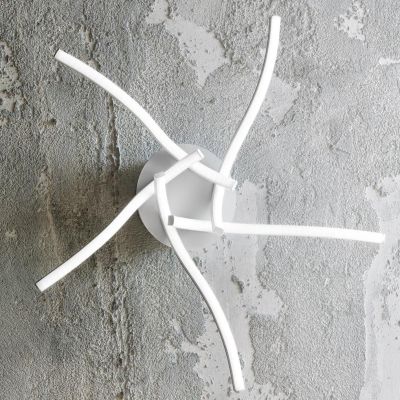 TESSA P5 PLAFONIERA SINUOSA MODERNA LED 38W LUCE 3000K O 4000K ECONOMICA GEA LUCE GEA LUCE - Cristalensi Shop Online