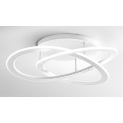 YARA PG PLAFONIERA GRANDE MODERNA LED 50W LUCE 3000K O 4000K DIMMERABILE BIANCA GEA LUCE GEA LUCE - Cristalensi Shop Online