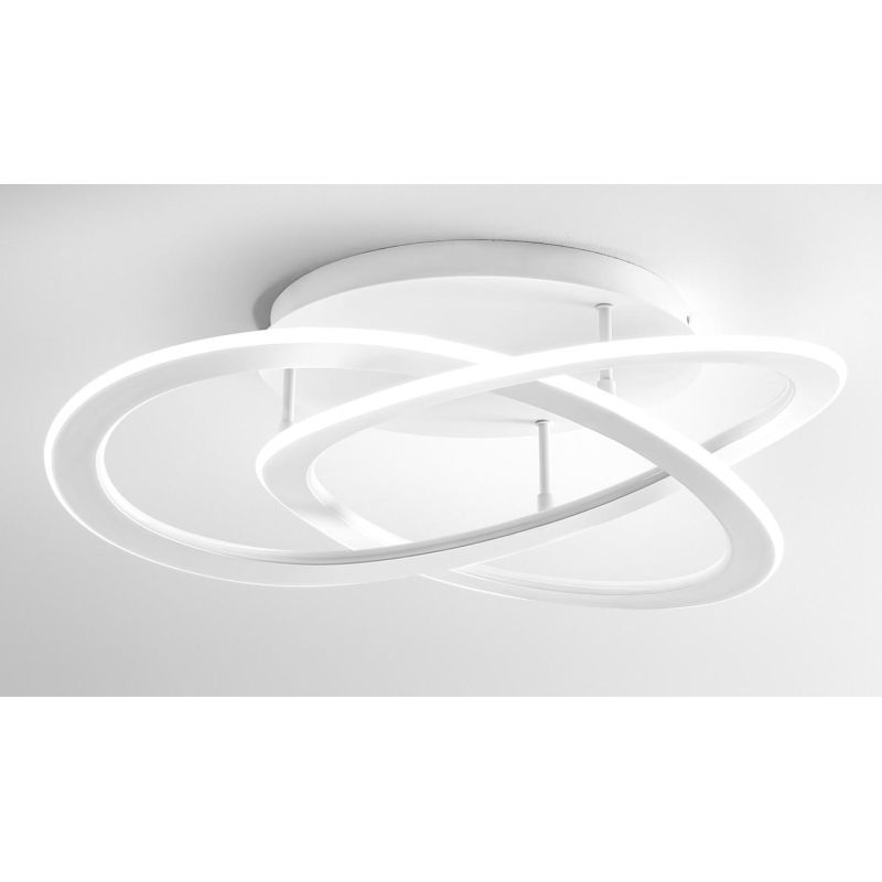 YARA PG PLAFONIERA GRANDE MODERNA LED 50W LUCE 3000K O 4000K DIMMERABILE BIANCA GEA LUCE GEA LUCE - Cristalensi Shop Online