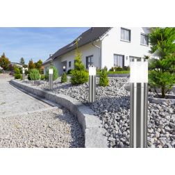 XELOO PALO DA ESTERNO ALTEZZA 50 CM IN ACCIAIO INOSSIDABILE DIFFUSORE BIANCO Globo Lighting - Cristalensi Shop Online 2