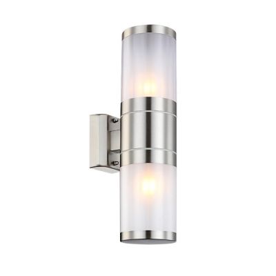 XELOO LAMPADA DA PARETE IN ACCIAIO INOSSIDABILE DA ESTERNO DIFFUSORE BIANCO Globo Lighting - Cristalensi Shop Online