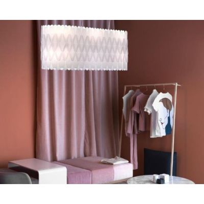 AMANDA S60 LAMPADARIO A SOSPENSIONE OVALE IN POLILUX MODERNO 5 COLORI MADE IN ITALY DI LINEA ZERO Linea Zero - Cristalensi Shop 