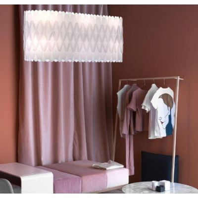 AMANDA S90 LAMPADARIO A SOSPENSIONE OVALE IN POLILUX 5 COLORI MODERNO MADE IN ITALY DI LINEA ZERO Linea Zero - Cristalensi Shop 