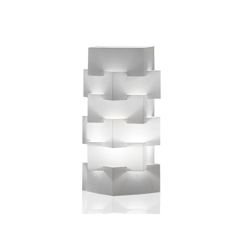 BUILDING LAMPADA DA TAVOLO ORIGINALE MODERNA IN POLILUX 5 COLORI MADE IN ITALY DI LINEA ZERO Linea Zero - Cristalensi Shop Onlin
