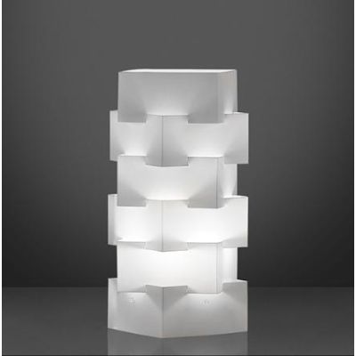 BUILDING LAMPADA DA TAVOLO ORIGINALE MODERNA IN POLILUX 5 COLORI MADE IN ITALY DI LINEA ZERO Linea Zero - Cristalensi Shop Onlin