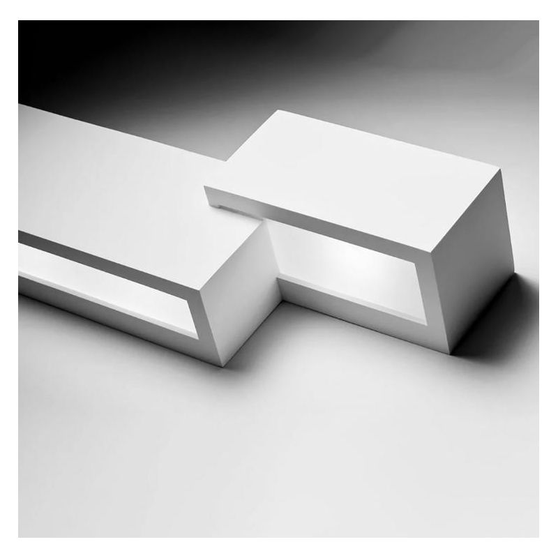 T269 PARO APPLIQUE MODERNA BIEMMISIONE DI LUCE IN GESSO BIANCO VERNICIABILE LAMPADINE ATTACCO G9 Sforzin Illuminazione - Cristal