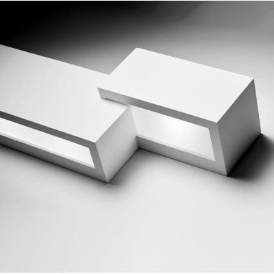 T269 PARO APPLIQUE MODERNA BIEMMISIONE DI LUCE IN GESSO BIANCO VERNICIABILE LAMPADINE ATTACCO G9 Sforzin Illuminazione - Cristal