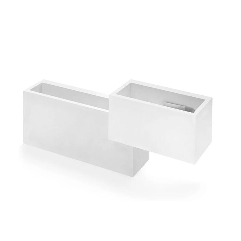 T269 PARO APPLIQUE MODERNA BIEMMISIONE DI LUCE IN GESSO BIANCO VERNICIABILE LAMPADINE ATTACCO G9 Sforzin Illuminazione - Cristal