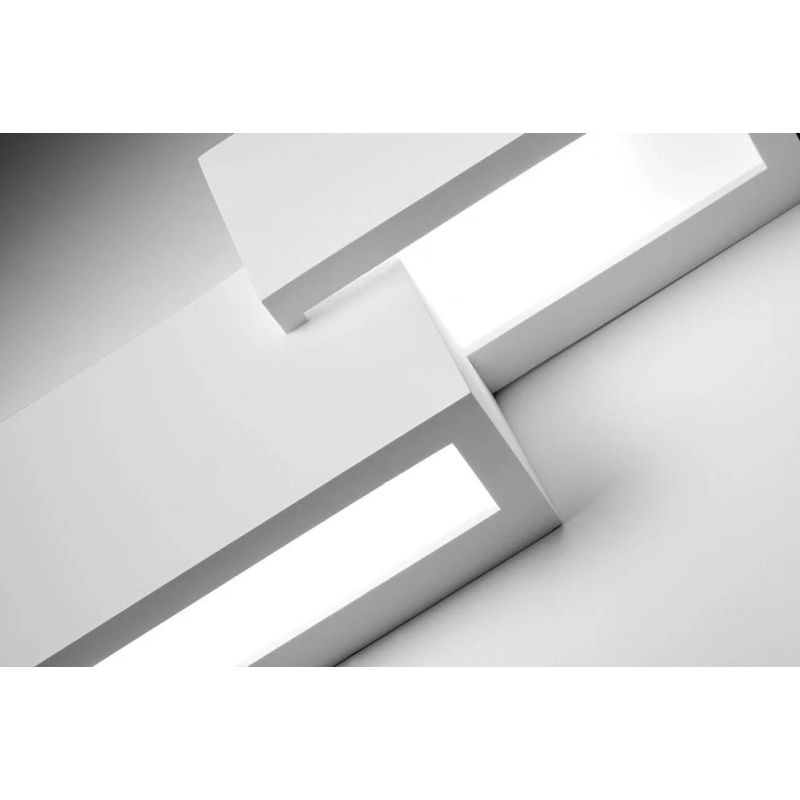 T269 PARO APPLIQUE MODERNA BIEMMISIONE DI LUCE IN GESSO BIANCO VERNICIABILE LAMPADINE ATTACCO G9 Sforzin Illuminazione - Cristal