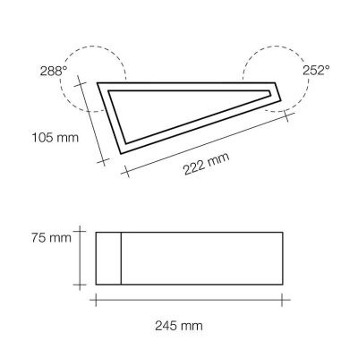 T174.10 TEOS APPLIQUE MODERNA BIEMMISIONE DI LUCE GESSO BIANCO VERNICIABILE LAMPADINE ATTACCO G9 Sforzin Illuminazione - Cristal