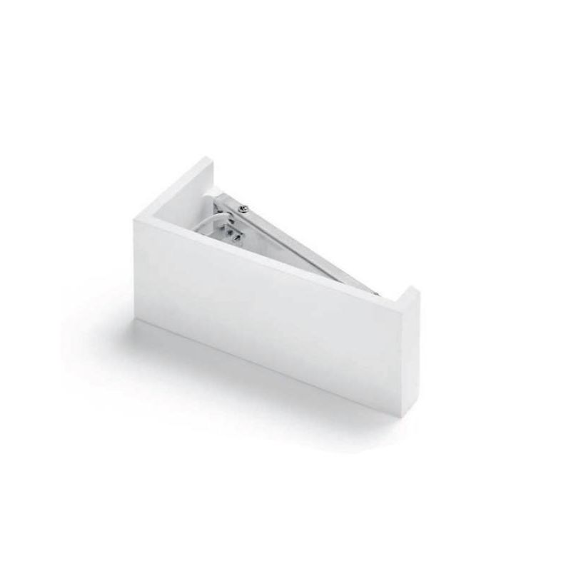 T174.10 TEOS APPLIQUE MODERNA BIEMMISIONE DI LUCE GESSO BIANCO VERNICIABILE LAMPADINE ATTACCO G9 Sforzin Illuminazione - Cristal