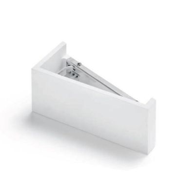 T174.10 TEOS APPLIQUE MODERNA BIEMMISIONE DI LUCE GESSO BIANCO VERNICIABILE LAMPADINE ATTACCO G9 Sforzin Illuminazione - Cristal