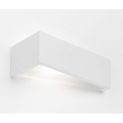T174.10 TEOS APPLIQUE MODERNA BIEMMISIONE DI LUCE GESSO BIANCO VERNICIABILE LAMPADINE ATTACCO G9 Sforzin Illuminazione - Cristal