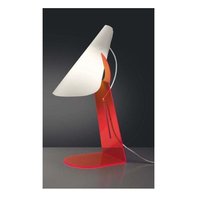 CALLE LAMPADA DA TAVOLO IN POLILUX BIANCO CON BASE IN 3 COLORI MODERNA DI LINEA ZERO MADE IN ITALY Linea Zero - Cristalensi Shop