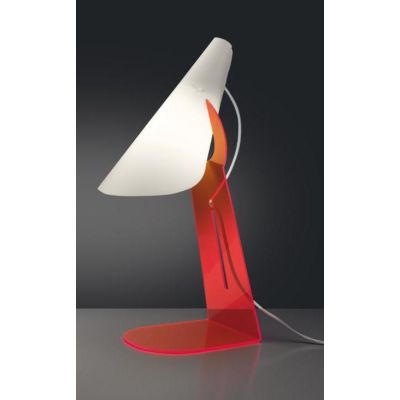 CALLE LAMPADA DA TAVOLO IN POLILUX BIANCO CON BASE IN 3 COLORI MODERNA DI LINEA ZERO MADE IN ITALY Linea Zero - Cristalensi Shop