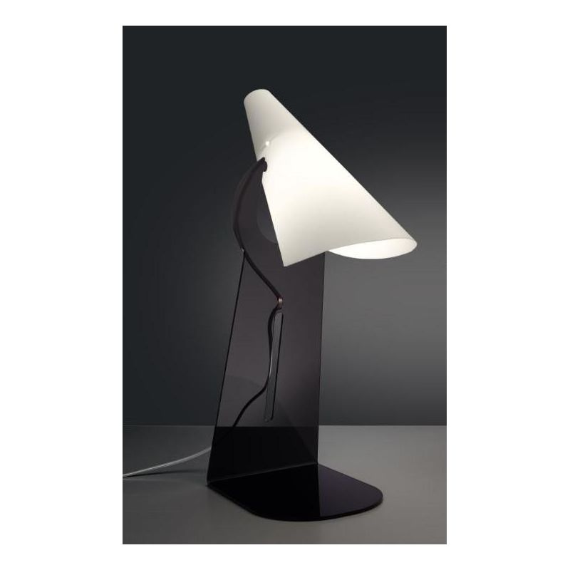 CALLE LAMPADA DA TAVOLO IN POLILUX BIANCO CON BASE IN 3 COLORI MODERNA DI LINEA ZERO MADE IN ITALY Linea Zero - Cristalensi Shop