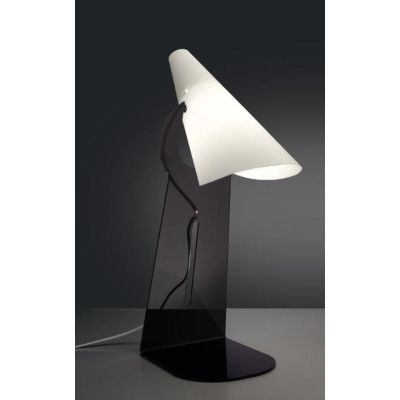 CALLE LAMPADA DA TAVOLO IN POLILUX BIANCO CON BASE IN 3 COLORI MODERNA DI LINEA ZERO MADE IN ITALY Linea Zero - Cristalensi Shop