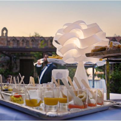 CLOUD LAMPADA DA TAVOLO D28 IN POLILUX BIANCO CON BASE A CONO DESIGN MODERNO DI LINEA ZERO Linea Zero - Cristalensi Shop Online