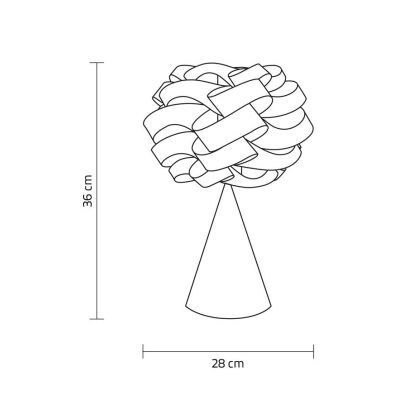 CLOUD LAMPADA DA TAVOLO D28 IN POLILUX BIANCO CON BASE A CONO DESIGN MODERNO DI LINEA ZERO Linea Zero - Cristalensi Shop Online