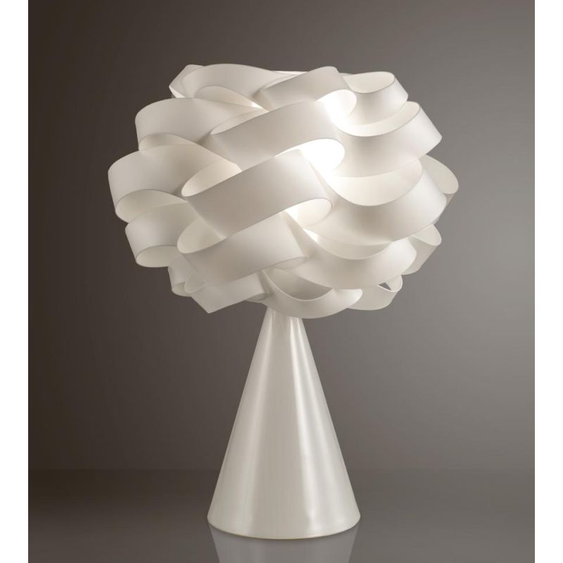 CLOUD LAMPADA DA TAVOLO D28 IN POLILUX BIANCO CON BASE A CONO DESIGN MODERNO DI LINEA ZERO Linea Zero - Cristalensi Shop Online