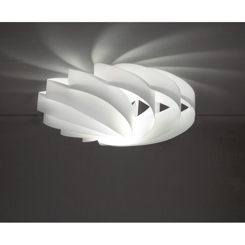 FLAT PLAFONIERA CON DIAMETRO 60 CM IN POLILUX 6 COLORI MODERNA DELLA LINEA ZERO Linea Zero - Cristalensi Shop Online