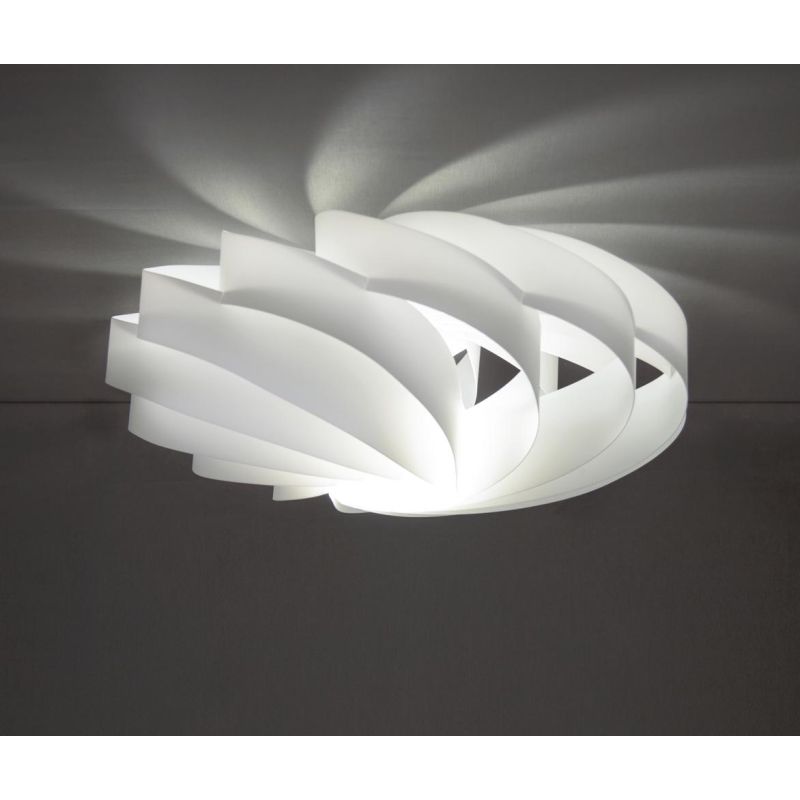 FLAT PLAFONIERA GRANDE CON DIAMETRO 70 CM IN POLILUX 6 COLORI MODERNA DELLA LINEA ZERO Linea Zero - Cristalensi Shop Online