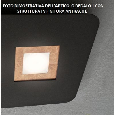 DEDALO PICCOLA PLAFONIERA IN METALLO ANTRACITE CON QUADRELLI IN 8 COLORI A SCELTA LAMPADINE GX53 Illuminando - Cristalensi Shop