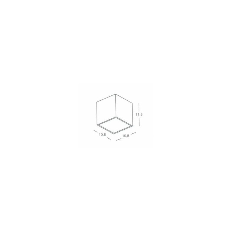 CUBO DA PARETE PER ESTERNO IP54 IN 4 FINITURE COLORE DI GEA LUCE GEA LUCE - Cristalensi Shop Online