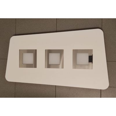 DEDALO PLAFONIERA 3 LUCI IN METALLO BIANCO CON QUADRELLI IN 8 COLORI A SCELTA LAMPADINE GX53 Illuminando - Cristalensi Shop Onli