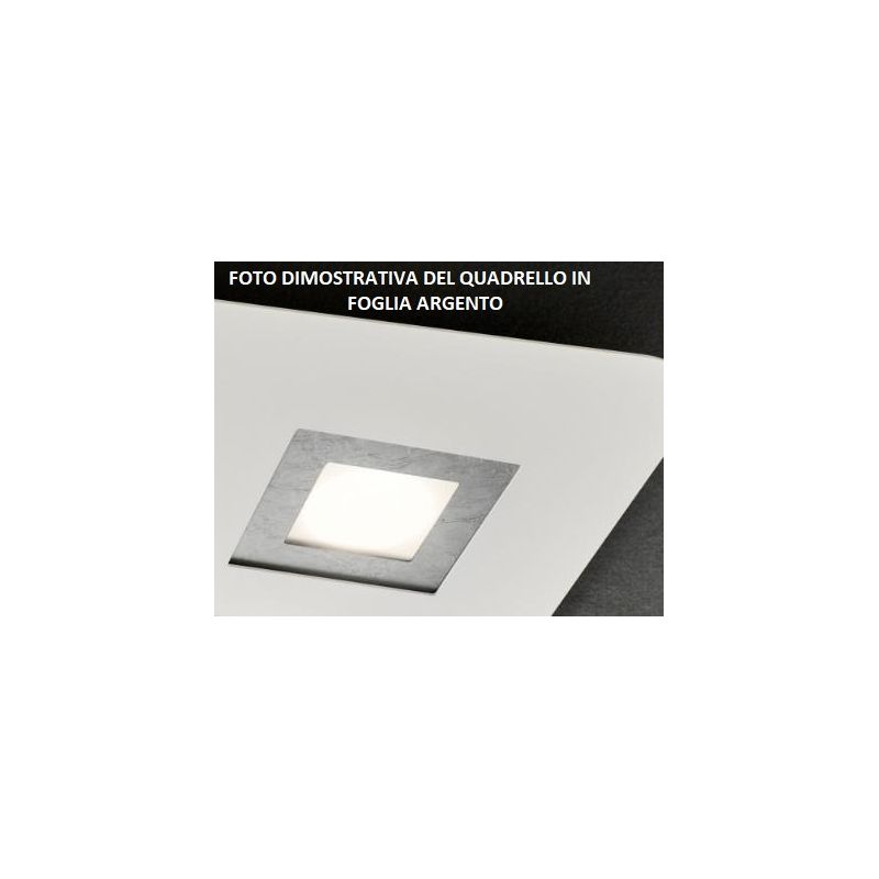 DEDALO PLAFONIERA 6 LUCI IN METALLO BIANCO CON QUADRELLI IN 8 COLORI A SCELTA LAMPADINE GX53 Illuminando - Cristalensi Shop Onli