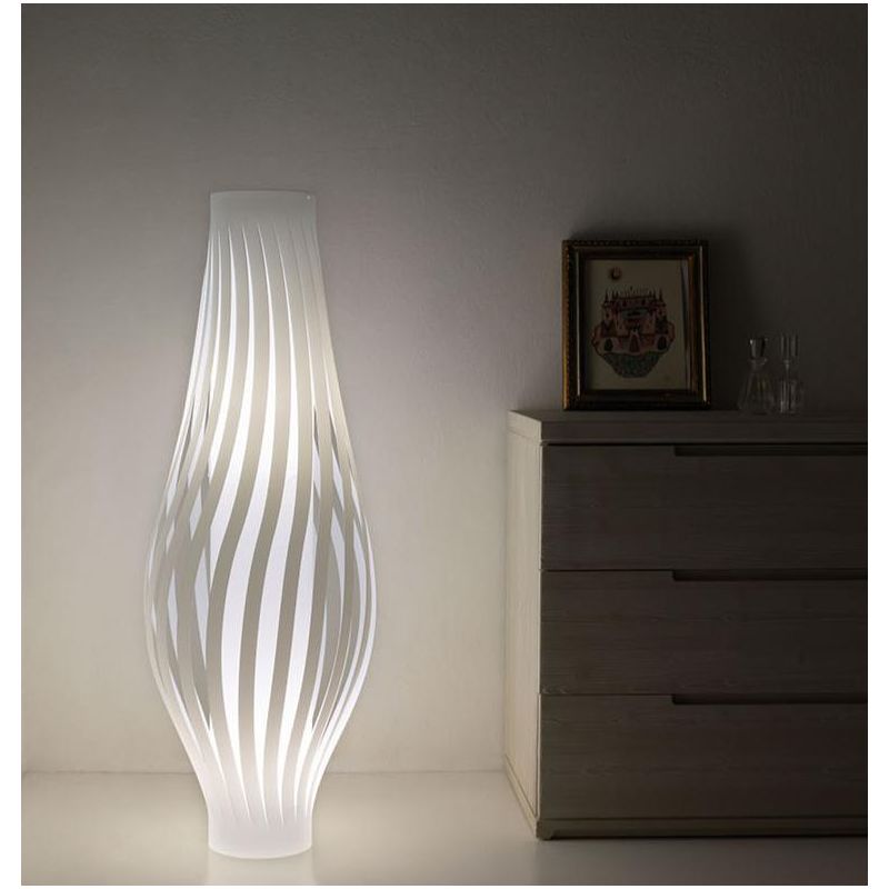 HELIOS DAMA LAMPADA DA TERRA ALTEZZA 123 CM IN VARI COLORI PORTALAMPADE 2XE27 DI LINEA ZERO Linea Zero - Cristalensi Shop Online