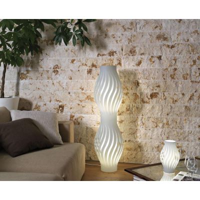 HELIOS PIANTANA CON ALTEZZA 123 CM IN 9 COLORI CON 2 PORTALAMPADE E27 DI LINEA ZERO MADE IN ITALY Linea Zero - Cristalensi Shop 