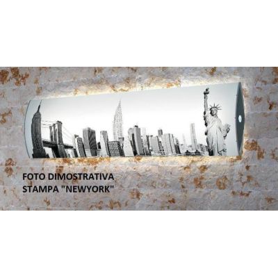LITOS SOSPENSIONE LINEARE L157 IN POLILUX BIANCO OPPURE STAMPATO MODERNA DELLA LINEA ZERO Linea Zero - Cristalensi Shop Online