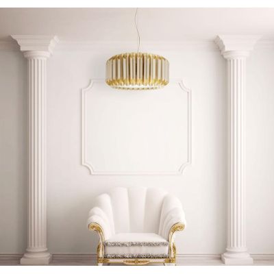 LOUISE S SOSPENSIONE IN POLILUX DESIGN MODERNO 5 COLORI DIAMETRO CM 50 DI LINEA ZERO Linea Zero - Cristalensi Shop Online