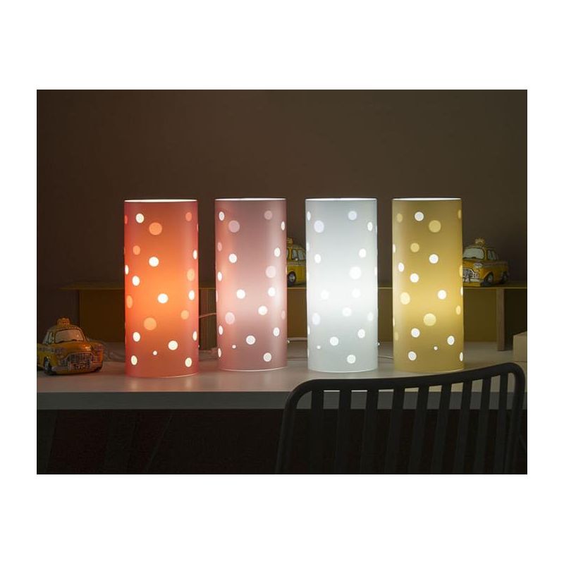 POIS LAMPADA DA TAVOLO D13 PER CAMERETTE BIMBI IN POLILUX 8 COLORI A POIS DI LINEA ZERO Linea Zero - Cristalensi Shop Online