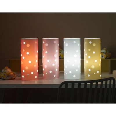 POIS LAMPADA DA TAVOLO D13 PER CAMERETTE BIMBI IN POLILUX 8 COLORI A POIS DI LINEA ZERO Linea Zero - Cristalensi Shop Online