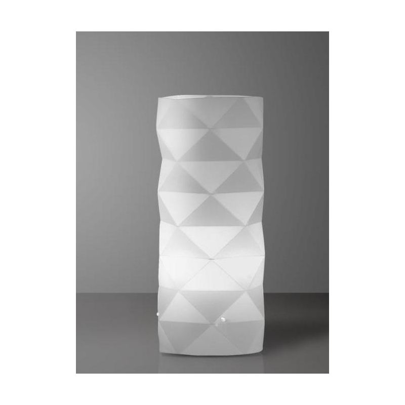 PRISMA LAMPADA DA TAVOLO H32 IN POLILUX 5 COLORI D13 CON SFACCETTATURE PIRAMIDALI DI LINEA ZERO Linea Zero - Cristalensi Shop On