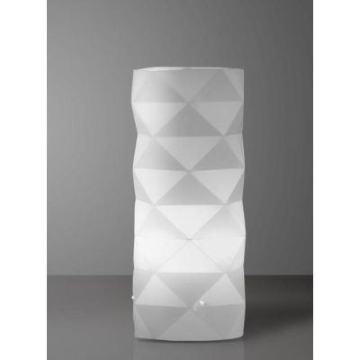 PRISMA LAMPADA DA TAVOLO H32 IN POLILUX 5 COLORI D13 CON SFACCETTATURE PIRAMIDALI DI LINEA ZERO Linea Zero - Cristalensi Shop On