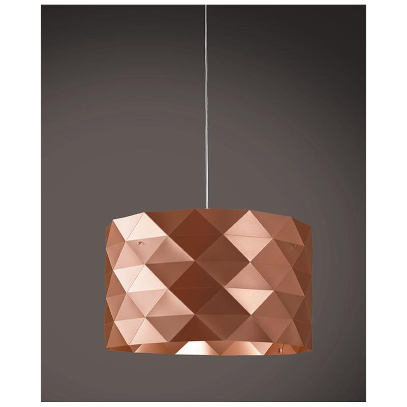 PRISMA LAMPADARIO A SOSPENSIONE D40 IN POLILUX CON SFACCETTATURE PIRAMIDALI 5 COLORI DI LINEA ZERO Linea Zero - Cristalensi Shop