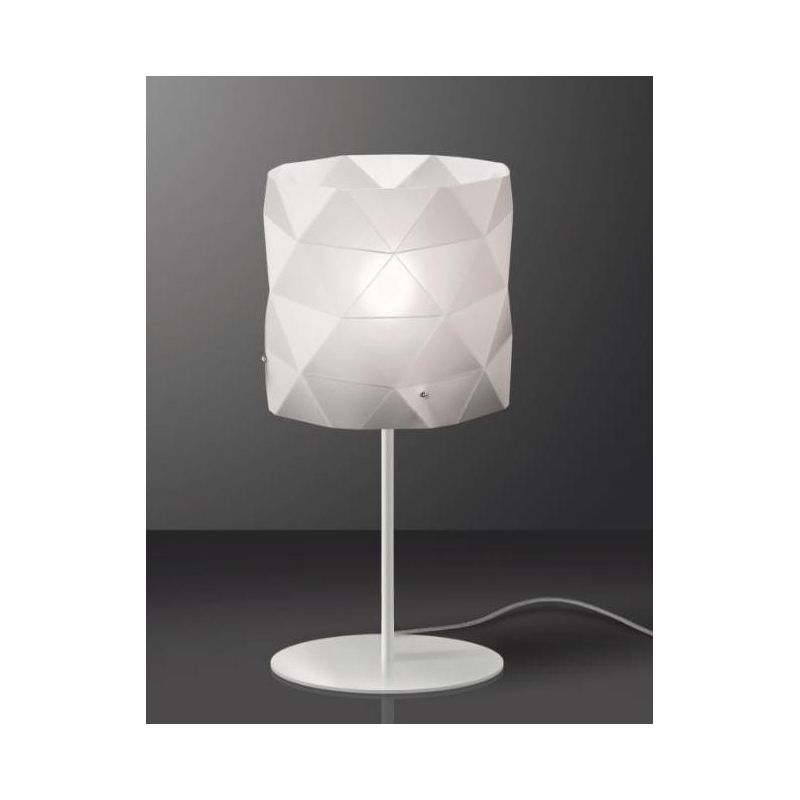 PRISMA LAMPADA DA TAVOLO H36 IN POLILUX 5 COLORI CON SFACCETTATURE PIRAMIDALI DI LINEA ZERO Linea Zero - Cristalensi Shop Online