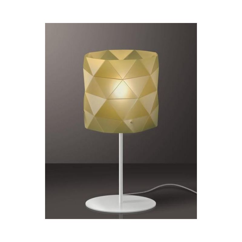 PRISMA LAMPADA DA TAVOLO H36 IN POLILUX 5 COLORI CON SFACCETTATURE PIRAMIDALI DI LINEA ZERO Linea Zero - Cristalensi Shop Online