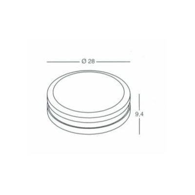 PLAFONIERA/APPLIQUE ROTONDA D28 DA ESTERNO IP54 2XE27 CORNICE DISPONIBILE IN 4 COLORI GEA LUCE - Cristalensi Shop Online